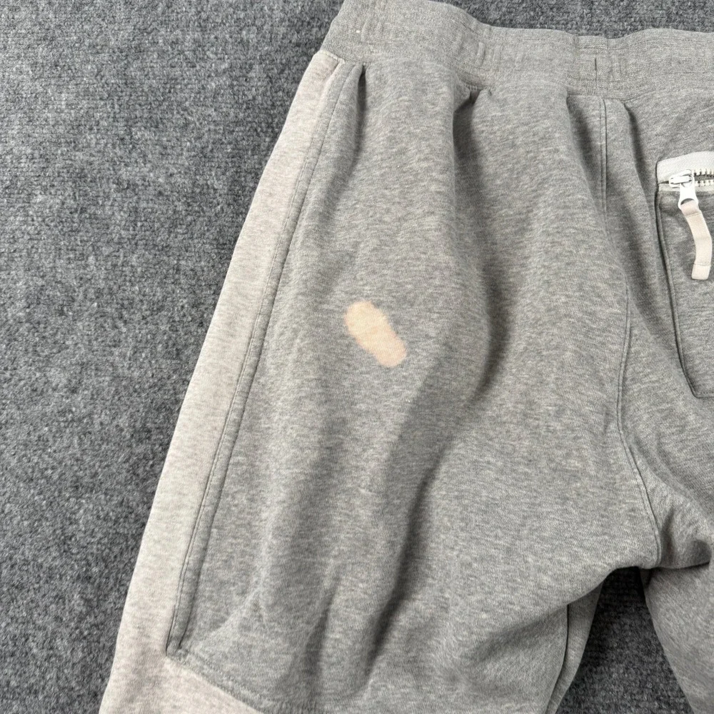 Nike Air Joggers Mens Large Grey Fleece Sweatpants Paneled Zipper Pocket Pockets